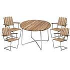 Grythyttan Stålmöbler Matgrupp O100cm Teak