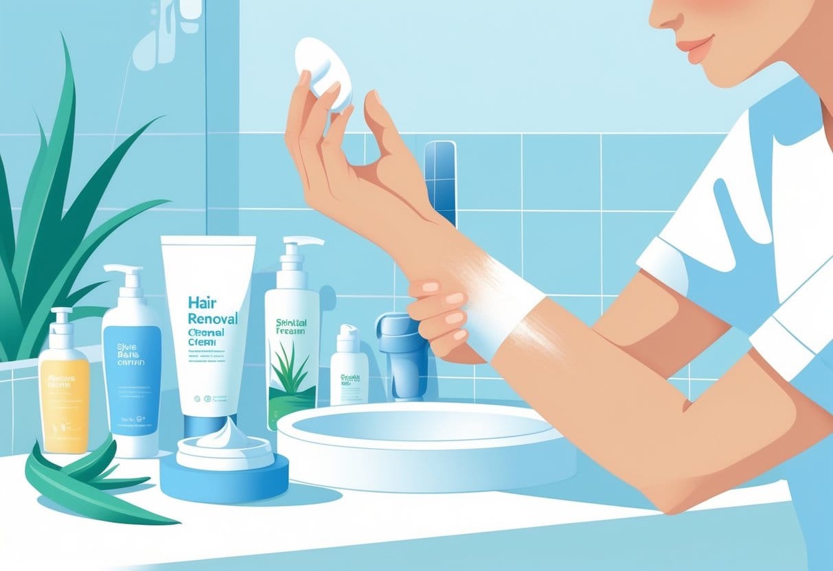 Hudvård vid användning av hårborttagningskräm